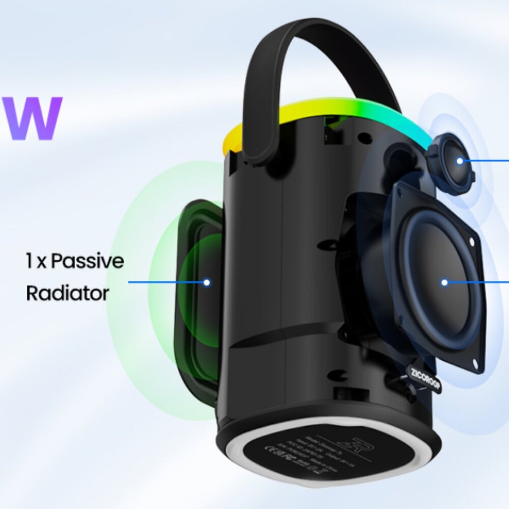 Zicoroop Portable Bluetooth Speaker - Picture 4 of 4